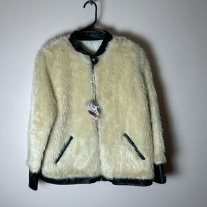 Faux fur vintage coat
